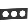 Plaque Odace Noir Onyx 3 postes (S940706)