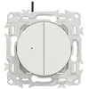 Commande double blanche dont 1 lumineux Odace (S920273)