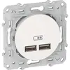 Prise USB double Schneider Odace