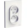 Schneider Double prise de courant SCHNEIDER ELECTRIC Odace blanc