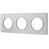 Schneider Plaque décorative 3 postes Odace Touch Aluminium Liseré en aluminium