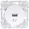 Prise chargeur USB - 1 x USB - Blanc - Odace SCHNEIDER