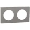 Plaque Schneider Odace Touch Alu Brossé 2 Postes