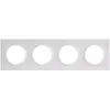 Plaque de finition blanche quadruple Schneider Odace Styl S520708
