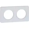 Schneider S520804 Plaque 2 postes Odace Touch Liseré blanc
