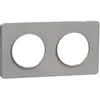 Schneider Plaque ODACE TOUCH horizontal/vertical aluminium 2 postes - - S530804