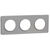 Schneider Plaque ODACE TOUCH horizontal/vertical aluminium 3 postes - - S530806