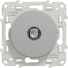 Prise murale TV Odace Gris Aluminium Schneider Electric