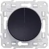 Schneider Interrupteur double va et vient Odace anthracite