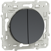 Schneider Double va et vient - Anthracite - ODACE SCHNEIDER