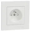 Schneider Lot de 5 prises avec terre Miluz, blanc