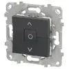 Schneider - Interrupteur volet-roulant 6A connexion rapide anthracite Unica