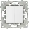 Schneider - Double interrupteur va-et-vient 10A connexion rapide blanc Unica