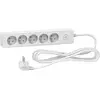 Schneider Multiprise 5 prises 2P+T - Cordon 3 mètres - Blanche