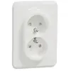 Schneider Prise double 2P+T bornes automatiques 16A blanc Unica