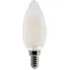 ELEXITY - Ampoule Déco filament LED dépoli Flamme 4W E14 400lm 2700K (blanc chaud)