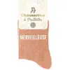 STC PAIRE DE CHAUSSETTES PAILLETTES MERVEILLEUSE FEMME 39 Orange, Cuivre, Mandarine 39