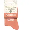 Chaussettes Sud Trading  Paire de chaussettes Fabuleuse Maman dépareillées Orange