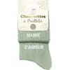 Chaussettes Sud Trading  Paire de chaussettes Mamie d'Amour dépareillées vertes