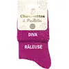Chaussettes Sud Trading  Paire de chaussettes fuchsia Diva Râleuse dépareillées