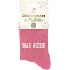 Chaussettes Sud Trading  Paire de chaussettes sale gosse pailletées roses