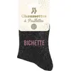 Chaussettes Sud Trading  Paire de Chaussettes Noires à Paillettes Bichette