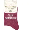 Chaussettes paillettes Team Emmerdeuse   Taille unique 36 42