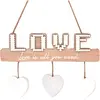 Suspension bois 3 Pinces photos coeur - 21 x 14 cm - Love