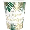 STC 6 GOBELETS ANNIVERSAIRE TROPICAL