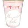 Gobelet en papier "Mon petit Bébé" Rose - lot de 6 
