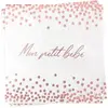 Serviette Rose "Mon petit bébé" - Lot de 12