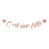 Guirlande en Papier "C'est une fille" Rose Gold