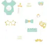 Photobooth Baby Shower bleu  - 12 accessoires 