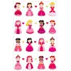 Clairefontaine Maildor CY002O - GOMMETTES 3D Cooky - 1 planche 12x8 cm - 28 stickers - PRINCESSES