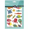 Mldr Lot de 10 Baby, sachet de 93 gommettes (6 planches 14,8x21cm), thème Poissons