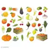 Clairefontaine Stickers - MAILDOR - Gommettes Mimi Stick - Fruits - Légumes - 34 pcs - 12 planches 21 x 16 cm