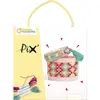Avenue Mandarine KC130C - Kit broderie enfant Pix Trésor - 2 Bracelets- À partir de 6 ans - JAUNE