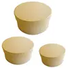 Clairefontaine Boîtes à chapeaux - Décopatch - Set de 3 - 15 cm de hauteur - Personnalisables - Marron