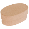 Décopatch BT071C - Un support en papier brun mâché 7x4,5x3 cm, Mini boîte ovale