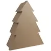 Décopatch BT057C - Un support en papier brun mâché 10x25x29,5 cm, Boite sapin M