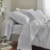 Blanc des Vosges Taie d'oreiller satin jacquard Divine Métal