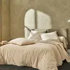 Drap housse percale lavée Bohème BLANC DES VOSGES 180 x 200 cm Coton