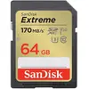 SanDisk 64 Go Extreme carte SDXC + RescuePRO Deluxe, jusqu'à 170 Mo/s, UHS-I, Classe 10, U3, V30