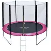 Pack Premium Trampoline Ø305cm rose et gris avec filet + échelle + bâc...