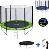 Pack Premium Trampoline 245cm Réversible Vert / Bleu Canberra + Filet,...