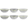 Björn Lot de 6 grands bols en porcelaine gris D21