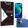 Tikawi x4 Verre trempé Iphone 12 (6.1') [2 Ecran + 2 Caméra] Haute rés...