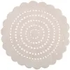 Nattiot Tapis lavable rond Alma crochet écru lavable en machine (120 cm)