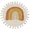 Nattiot Tapis Enfant Arc En Ciel Avec Pompons Rainbow Multicolore