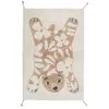 Tapis Enfant Coton Lavable - Nattiot - Flowerbear Beige